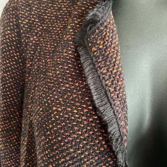 AnneTaylor Factory Red and Black Open Front Cardigan XL - Picture 4 of 9